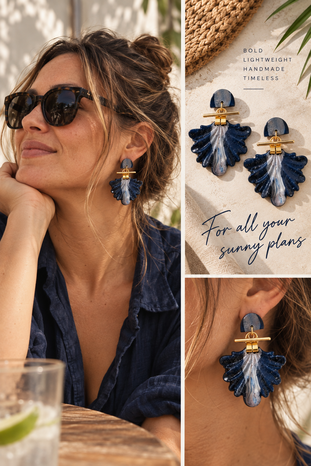 Midnight Tide Statement Earrings